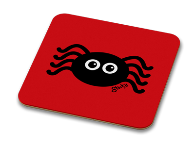 Sticky Spider 100mm Glossy Drinks Coaster