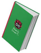 Load image into Gallery viewer, &#39;Dot Your &#39;I&#39;s Cross Your T&#39;s&#39; Green Dot Ladybird A5 Hardback 96 Page Lined Notebook
