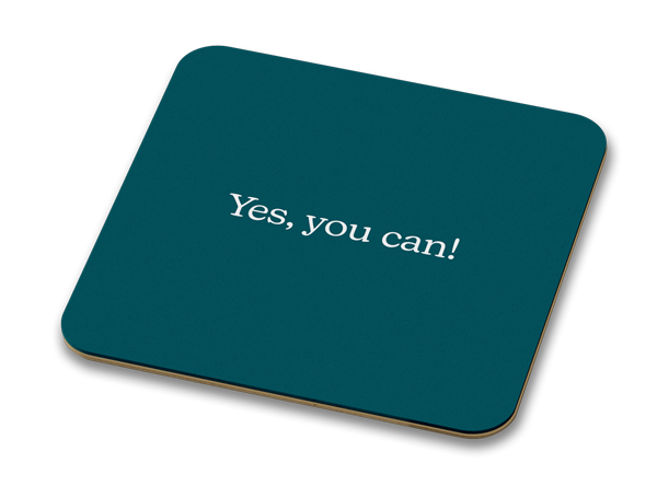 Stationery for Success Yes You Can 100mm Glossy Coaster